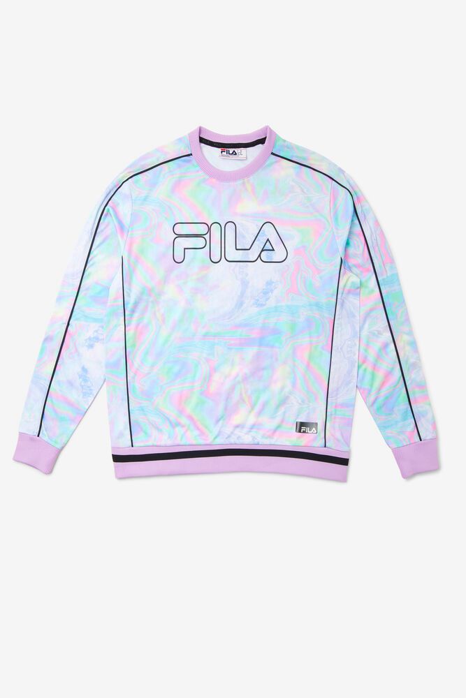 Fila Miesten Collegepaita Ridge Crew Pinkki - VHYF-05412